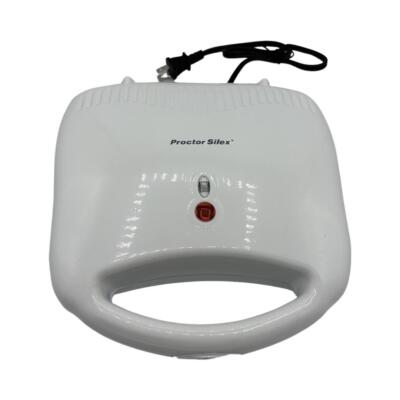 Proctor Silex Sandwich Toaster, Omelet And Turnover Maker, White (25408Y)