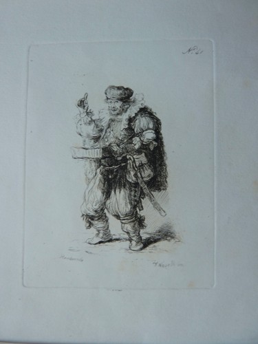 REMBRANDT NOVELLI (1764-1836) PORTRÄT NACH REMBRANDT ORIGINAL GRAVUR NR. 41 - Bild 3 von 8
