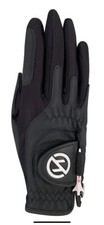 Right Hand - Zero Friction Ladies' Compression-Fit Synthetic Golf Gloves - Black