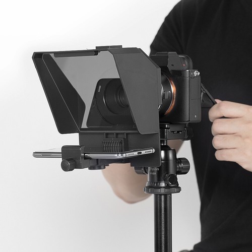 Pronstoor Phone and DSLR Recording Mini Teleprompter Portable w/ Remote