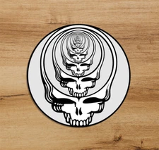 Grateful Dead Steal Your Face Infinite Skull Premium Decal Sticker 3in Jerry