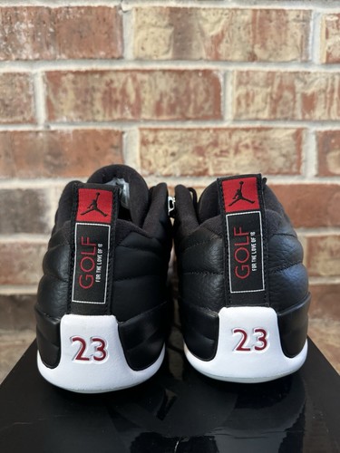 New 11.5 Nike Air Jordan 12 XII Low Golf Playoffs Black White Red DH4120-010 Men - Picture 6 of 8