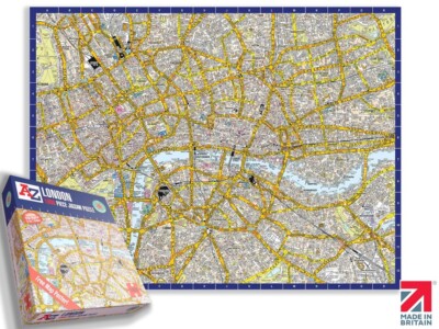 Großbritannien A-Z Karte von London 1000 Teile Puzzle Exklusive Straßenkarte