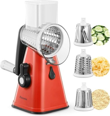 Rotierende Käsereibe, Reemix Rotierender Gemüseschneider, Rotierende Küche Mandoline V