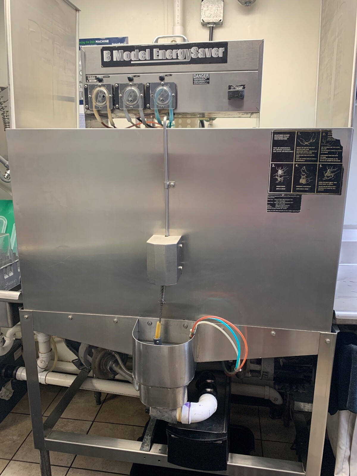 CMA Model B2 Low Temperature Double Rack Commercial Dishwasher eBay