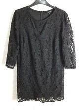 Womens black party evening dress uk size 14 *FREE UK SHIPPING