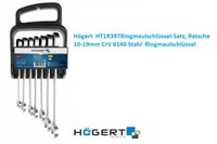 HöGert RingmaulschlüSsel-Satz, Ratsche 10-19Mm Crv 6140 Stahl RingmaulschlüSsel