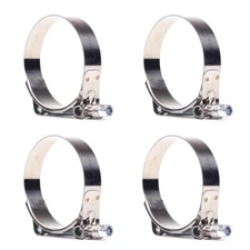 4x 2" T-BOLT CLAMP 57-65MM SILICONE STAINLESS STEEL HOSE TURBO INTERCOOLER