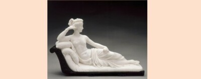 Klassische Skulptur Paolina Borghese 35 CM Aus Alabaster Made In Italy