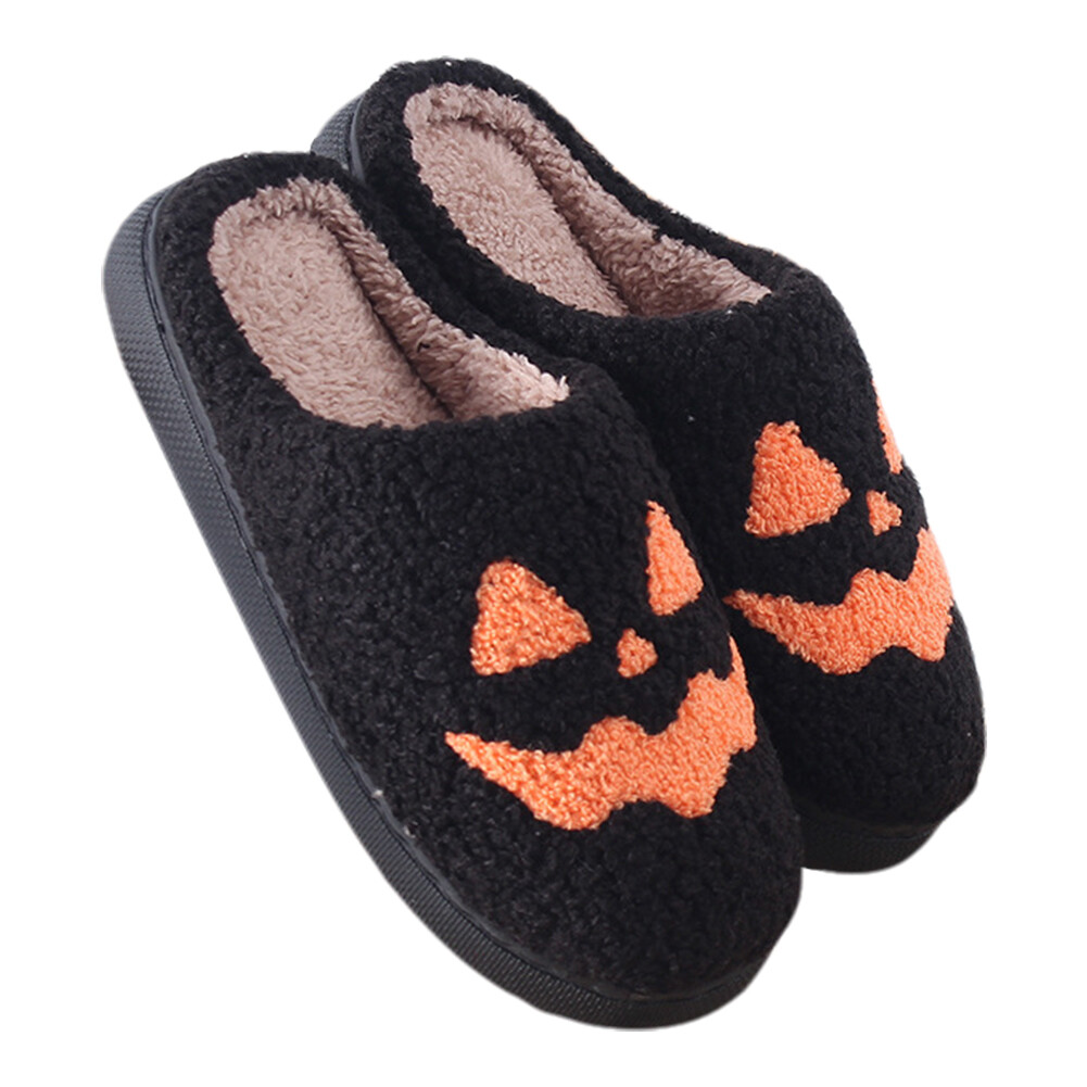 APL Halloween Zucca Peluche Pantofole Soffici Casa Pantofole per Esterno Interno Camera da Letto