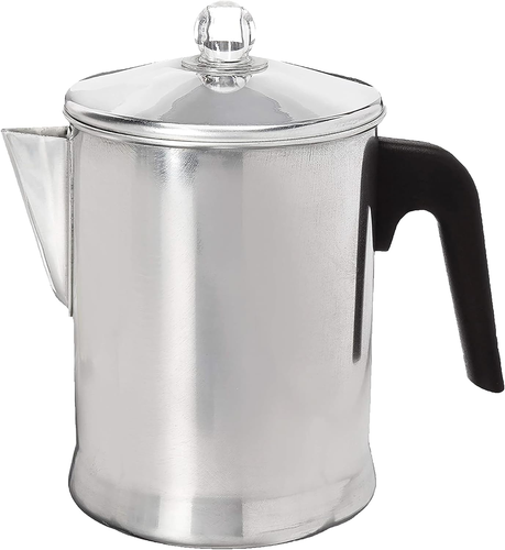Aluminum Stove Top Percolator, Durable 9-Cup Coffee Maker, Classic Design