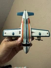 vintage 1970s Tiny Tonka Twin Engine Cargo Plane (Model #1075), made in Japan