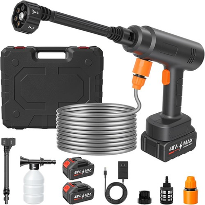 #ad Cordless Pressure Washer Portable Car Washing Cleaner Tool with 6 in 1 Nozzle $30.98
