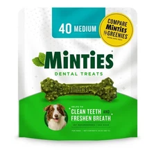 Minties Peppermint Flavor Dental and Hard Chews Dog Treat