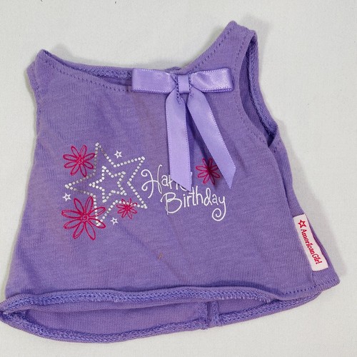 18" American Girl Doll Silver Print Cat Tee, Star Quilt Skirt, Birthday Outfit - Picture 4 of 12