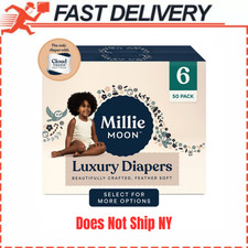 Millie Moon Size 6 Luxury Diapers 50 Ct High Absorbency Snug Fit Hypoallergenic