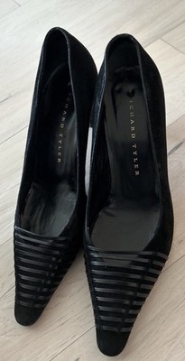 NEW Richard Tyler Women's Black Suede 3'' Heel Pumps Size EU 39 Made in Italy