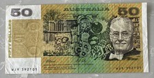 $50 Australian Paper  Bank Note 1991 :  Fraser/ Cole  - WJR 392101 Crispy Feel