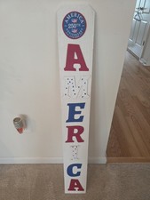 PATRIOTIC 250TH ANNIVERSARY WOODEN LEANING PORCH SIGN 41" X5"