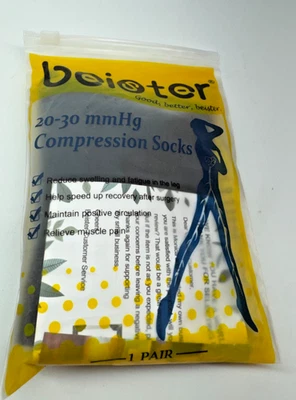 Beister 20-30 MmHg Compression Socks Size 3X Black Thigh High Closed Toe - Image 1 of 4