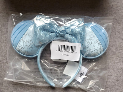 Disney Parks 2026 Cinderella with slipper Minnie Mouse Ear Headband NEW SEALED