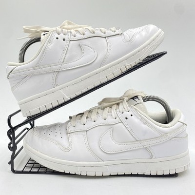 Nike Dunk Low Triple White Turnschuhe Größe UK 7,5 Damen Leder Fitnessstudio DD1503-109