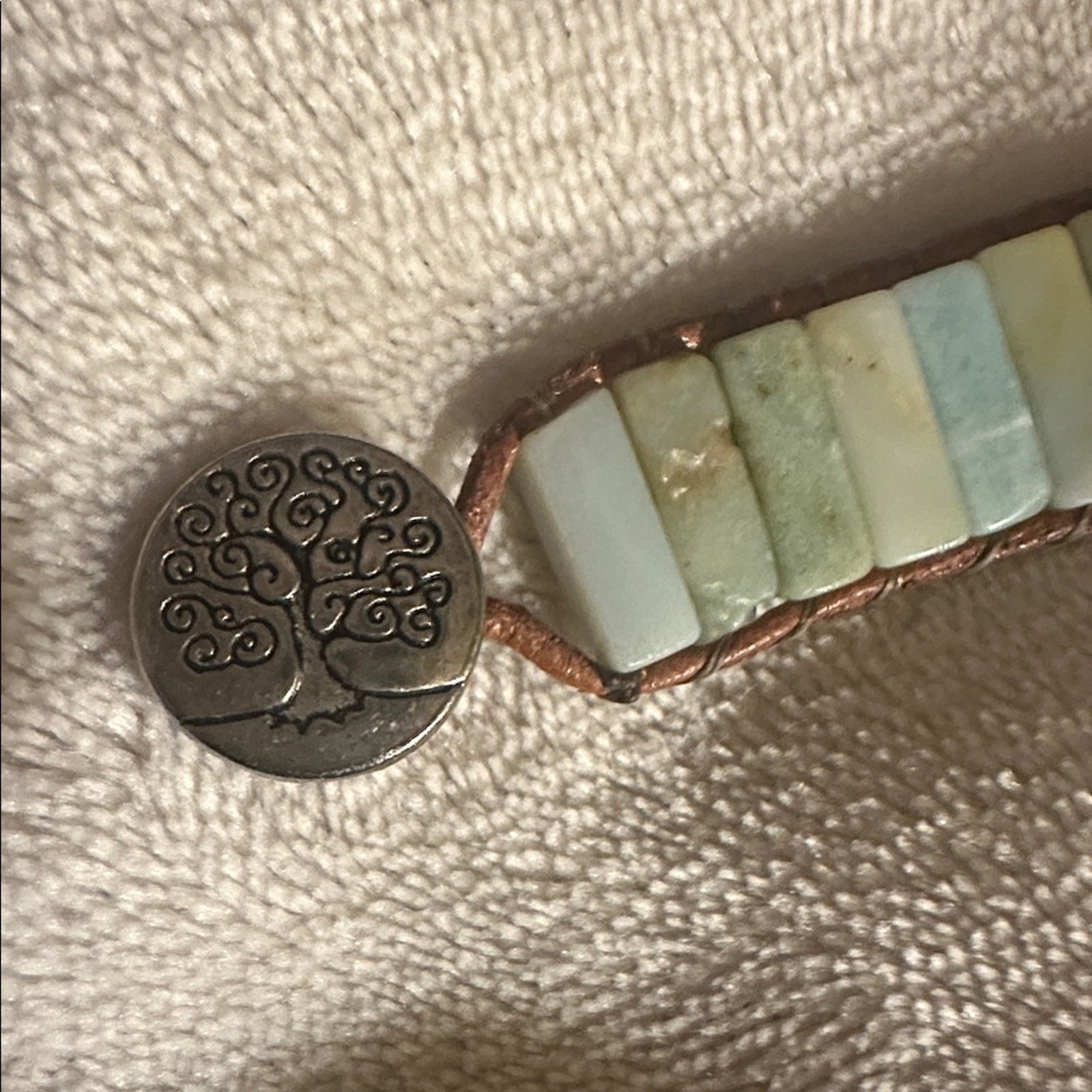 Amazonite Bracelet Rectangle Wrap Boho Jewelry Bo… - image 5