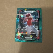 2024 Panini Prizm #115 Sammy Stafura Green Ice Prizms Cincinnati Reds