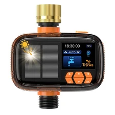 Solar Sprinkler Timer Water Timer, Irrigation System for Garden Hose Solar&Usb-