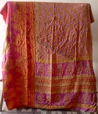Indian Handmade Multi size Cotton Kantha Quilt Throw Bedspread Blanket decor