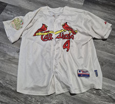 Yadier Molina 2011 World Series MLB Baseball Jersey Size 52 DISTRESSED Majestic
