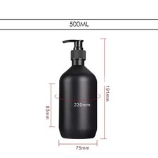 Matte Black Soap Dispenser Bottle|Refillable Shampoo & Lotion Pump|300ml & 500ml