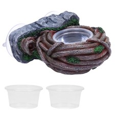 Vine Reptile Feeding Ledge Pet Food Bowl Water Dish Amphibian Feeder Bowl Rep...