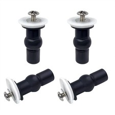 4 Pack Universal Toilet Seat Bolts and Hinge Screws, Top Mounting Fixings Kit wi