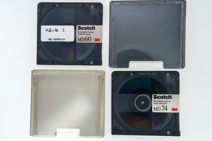 Scotch 3M 60/74min MiniDisc 2-Pack - Used Blank Media w/ Cases