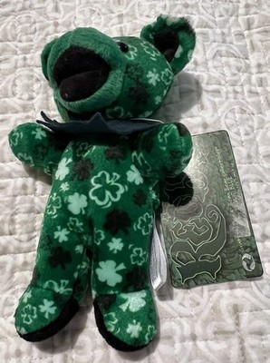 Grateful Dead by Liquid Blue Reuben Green & Clovers Bean Bear Plush New with Tag