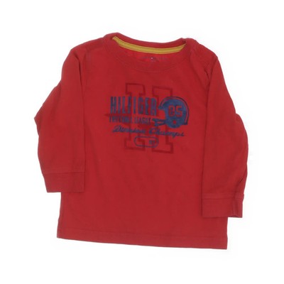 Tommy Hilfiger, Langarmshirt, Größe: 86, Rot, Print, Jungen #pMX