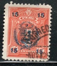 PERU STAMPS OVERPRINT CANCELED USED   LOT  1076A