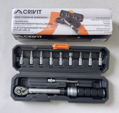 CRIVIT Fahrrad Drehmomentschlüssel mit 1/4'' Antrieb - Fahrrad Reparatur Werkzeug Drehmomentschlüssel