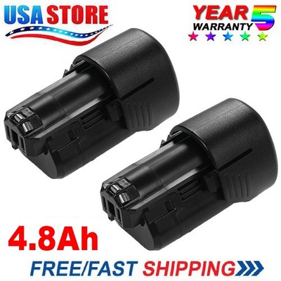 2X 12V Li-ion Battery 4.8AH for Bosch BAT411 BAT412 BAT413 BAT411A D-70745 GDR