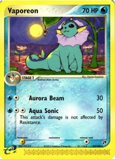 Pokemon TCG Vaporeon 25/100 Rare EX Sandstorm LP