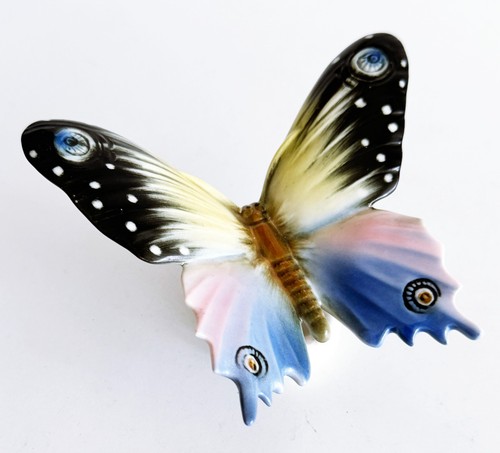 Aelteste Volkstedter Porzellan Figur Schmetterling Nr. E 9173 handbemalt 8 cm - Bild 2 von 9