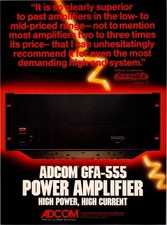 1988 ADCOM GFA-555 Amplifier Print Ad Electronics Audio 80s GA.08