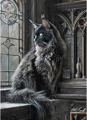 12x16 Katze Diamond Painting Kit 5D Kunst für Erwachsene