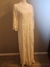 Tea And Rose White Long Victorian Regency Dress Size S/M Wedding