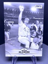 2025 Topps Stadium Club Mark McGwire #15 SP Black & White Cardinals and Red Base