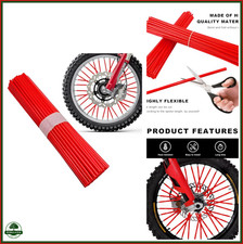 Dirt Bike Spoke Skins Covers 72 PCS for 8-21 Rims Red Protection