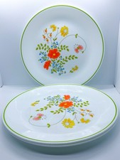 Vintage Corelle Corning FRESH CUT 10¼" Dinner Plates Set of 3 Floral
