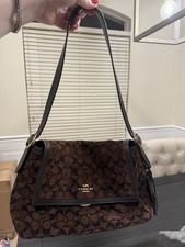 Coach Etta Large Flap Bag Signature Chenille