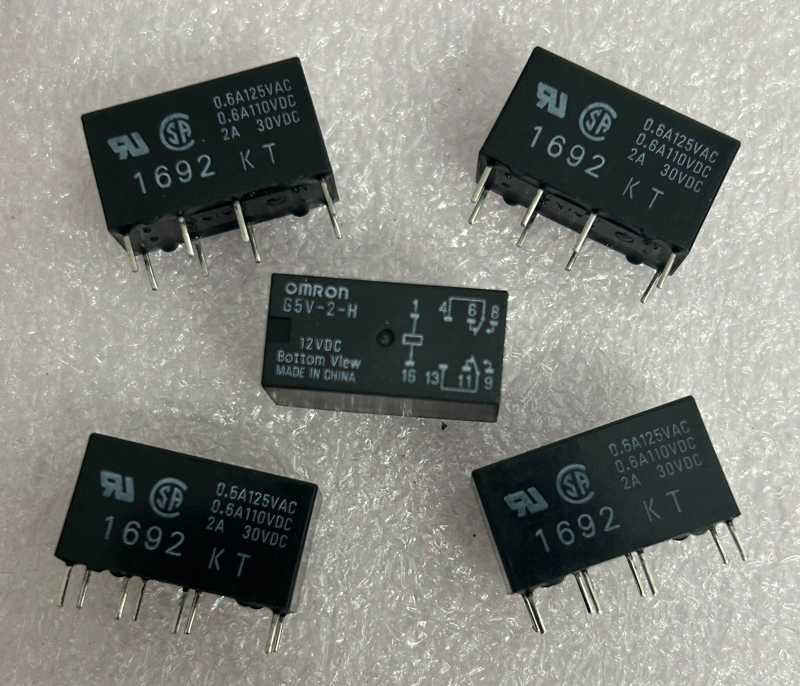 5ea Omron G5V-2-H Low Signal Relay 12VDC